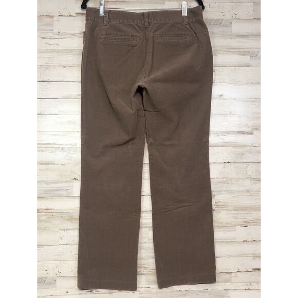 Ann Taylor LOFT Brown Stretch Straight Corduroy Trouser Dress Pants 8P Petite - Picture 3 of 10